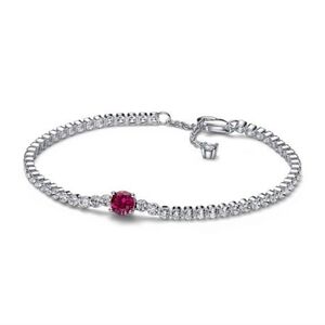 Pandora Red Sparkling Round Pavé Tennis Bracelet